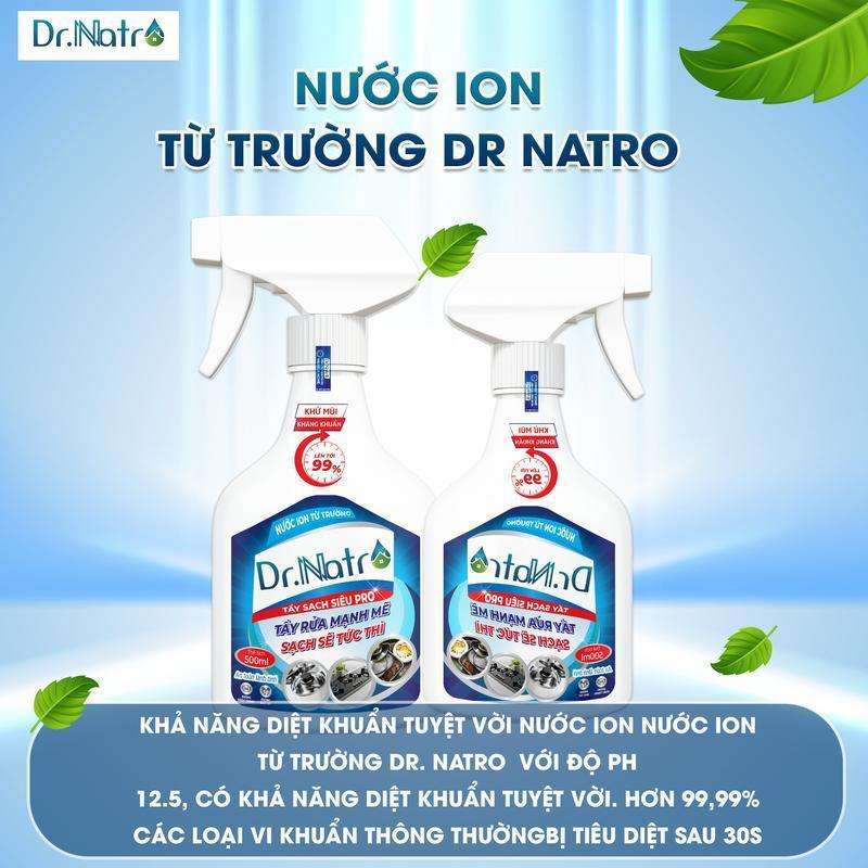2 Chai tẩy đa năng siêu sạch mọi viết bẩn công nghệ ion từ trường Dr Natro 500ml - Tặng 2 miếng chà nhám thần thánh