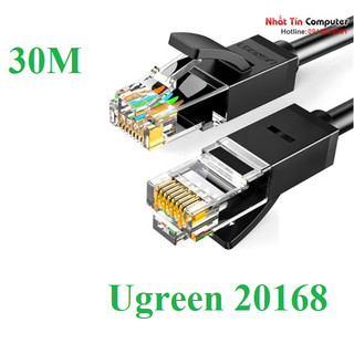 Cáp mạng đúc sẵn Cat6 tròn dài 30m chính hãng Ugreen 20168 cao cấp