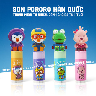 Son dưỡng môi trẻ em PORORO Hàn Quốc cho bé từ 1 tuổi, không màu, chống nẻ, rất an toàn và lành tính