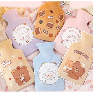 Túi chườm nóng lạnh nhung mềm giảm đau bụng kinh, túi chườm giữ ấm hạ sốt 450ml