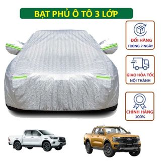 Bạt Phủ Ô Tô, Bạt trùm Ô Tô, áo trùm xe Bán tải Hilux, Ford Ranger, Navara, Triton, Mazda BT50