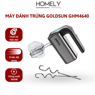 Máy đánh trứng Goldsun GHM4640, công suất 350W, 5 tốc độ quay, đánh trứng, trộn bột