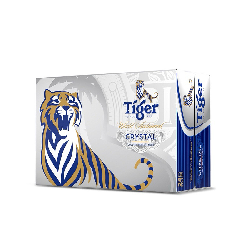 Thùng 20 lon bia Tiger Crystal 330ml/lon