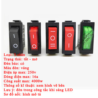 Công tắc ổ điện, công tắc nồi lẩu, nồi cơm 3000w 250v - 16a
