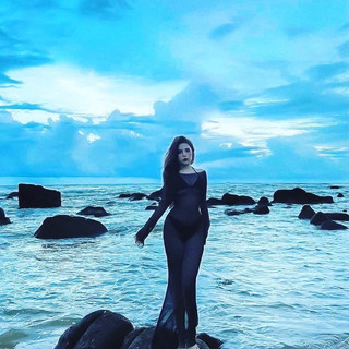 Áo lưới phối bikini đi biển/Hình thật shop chụp