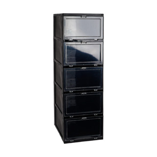 Hộp Đựng Giày Nhựa, Kệ Để Giày Dép Nắp Nhựa Cứng Trong Suốt lắp sẵn nguyên khối 5 tầng Việt Nhật