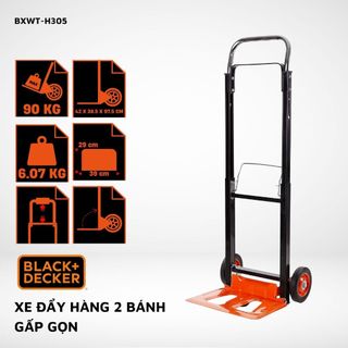 Xe đẩy hàng gấp gọn cao cấp Black and Decker H305 tải trọng 100kg - Hàng chính hãng