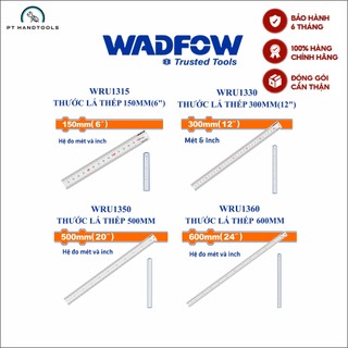Thước lá thép wadfow 150mm 300mm 500mm 600mm hệ đo mét và inch wru1315 wru1330 wru1350 wru1360 - pt handtools