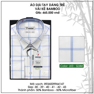 Áo Sơ Mi Dài Tay Bambo Dáng Slimfit Vĩnh Tiến G344 25.1