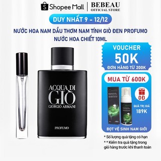 Nước hoa nam acqua di giò profumo đen - chuẩn auth - chai 10 20ml - tv42c