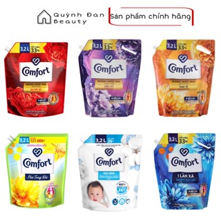 Nước xả vải Comfort 1 lần xả Hương Ban Mai - Hương Phấn Dịu Nhẹ túi 3.1L