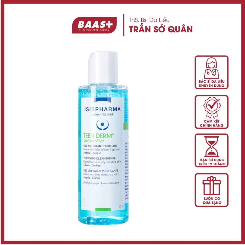 Sữa Rửa Mặt Isis Pharma Giảm Nhờn Và Ngăn Ngừa Mụn 40ml-150ml BAAS Sản Phẩm Chính Hãng