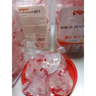 [Hàng chính hãng][1 cái]Núm vú Silicone Pigeon cổ hẹp size L