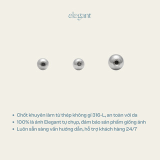 Set 5 chốt bi khuyên tai Elegant (Giá 5 chiếc)