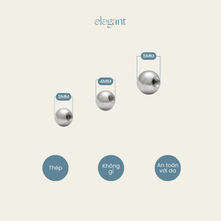  Chốt bi khuyên tai Elegant  Giá 1 chiếc  
