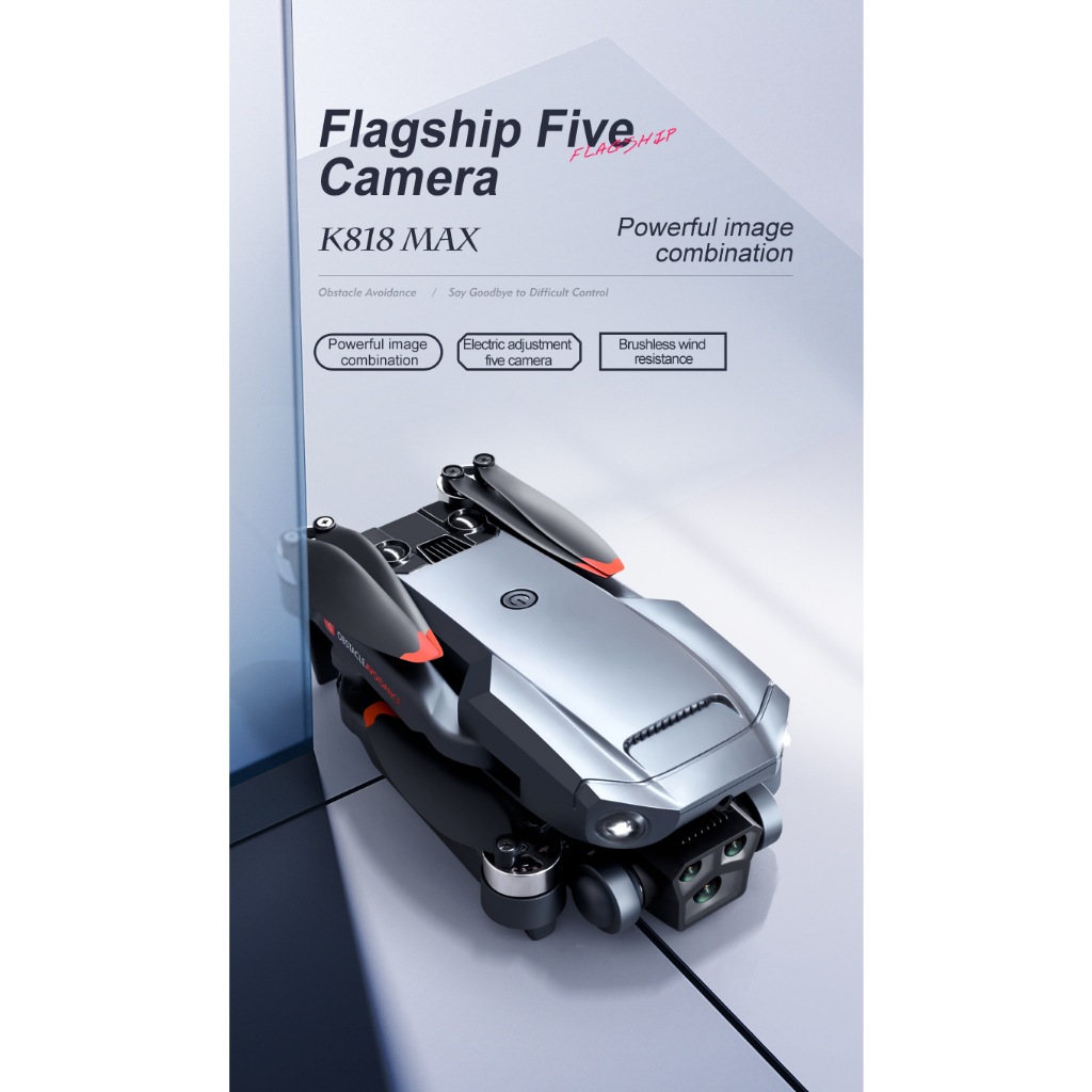 Flycam K818 động cơ không chổi than - 3 camera quay phim chụp ảnh, Plycam điều khiển từ xa có cảm biến va chạm | BigBuy360 - bigbuy360.vn