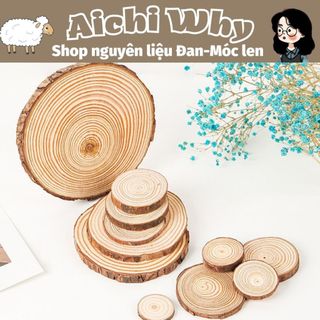 Lát gỗ lót ly, trang trí, decor, đế nến thơm, phụ kiện chụp ảnh,vân gỗ mộc trang trí