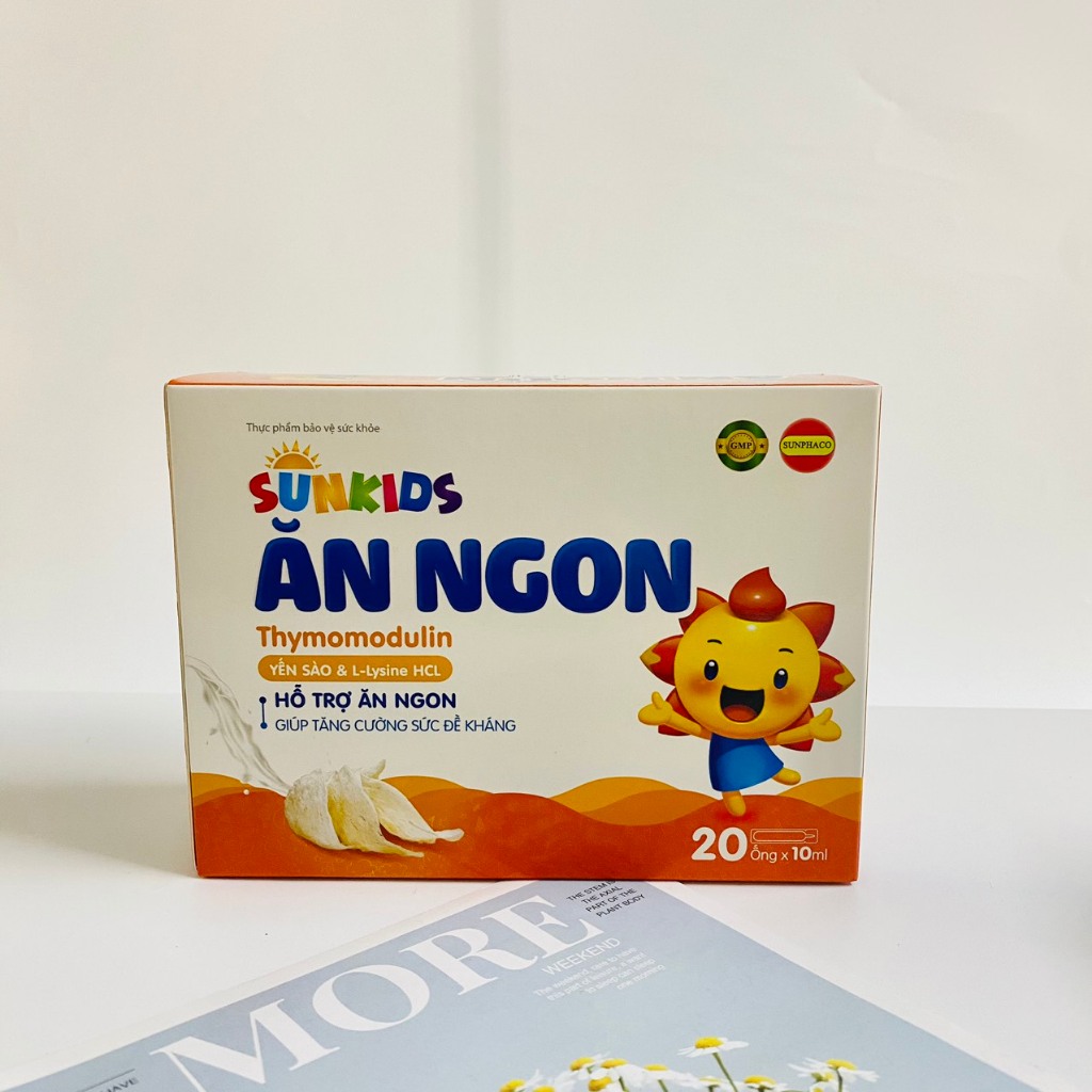 Siro ăn ngon Sunkids hộp 20 ống giúp bé ăn ngon, tăng đề kháng, mùi vị thơm ngon, dễ uống