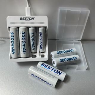Bộ sạc pin Beston AA , AAA 3300mah NIMH chính hãng, Pin sạc tiểu, pin sạc đũa mic hát, pin máy đo huyết áp