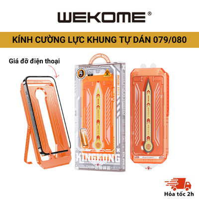 Kính cường lực khung tự dán KINGKONG  , 079/080 mới nhất siêu mượt, tích hợp giá đỡ điện thoại cho lph 15 Pro Promax