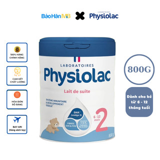 Sữa bột physiolac số 2 nhập khẩu pháp - lon 800g - mẫu mới date 2026