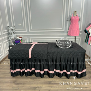 Ga giường spa drap nối mi, phun xăm chất liệu COTTON TRANG TRÍ TẶNG KÈM RUỘT GỐI