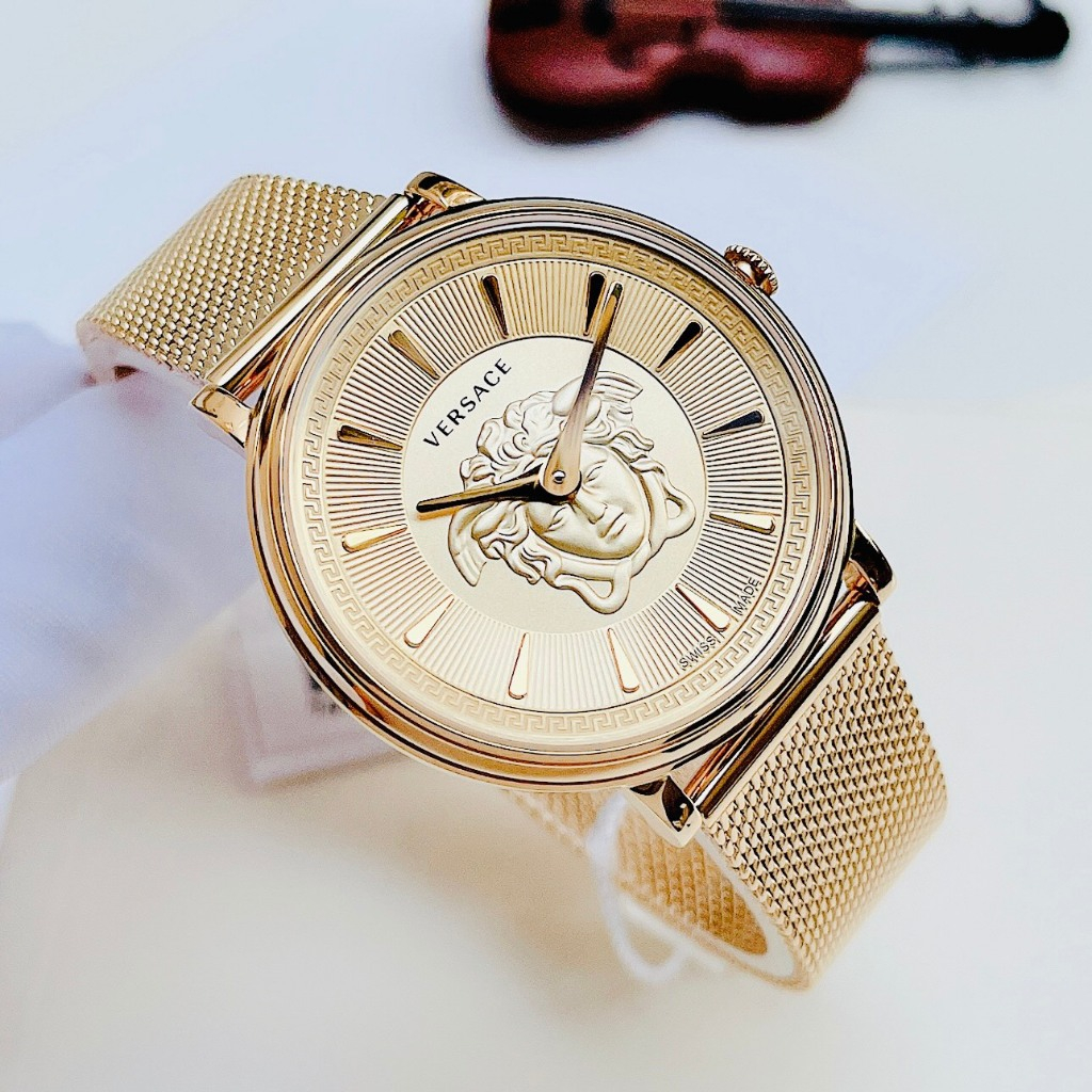 Đồng hồ chính hãng nữ Versace V-Circle Medusa - Máy quartz pin Thụy Sĩ - Kính Sapphire