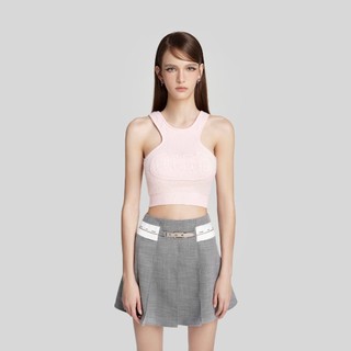 DEAR JOSÉ -  Áo tank top Mariposa vải lông thỏ hồng