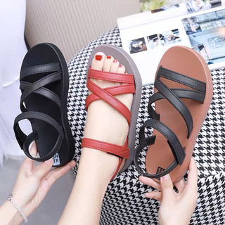 Giày sandal nữ đi học đi chơi dép quai hậu xăng đan quai chéo dán