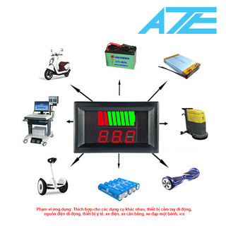Đồng hồ led đo dung lương acquy 12 - 60V