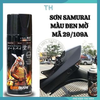 Sơn Xịt Samurai màu đen mờ 29/109a (đen nhám) vòi xịt chống chảy chuyên dùng cho xe máy