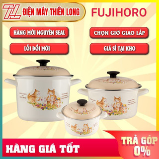 Kit-1.5 / kit-2.5 / kit-3.5 - nồi tráng men fujihor kit - thép nippon nguyên khối, tráng men cao cấp