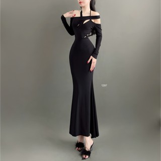 TADstore - Naran long dress đầm đuôi cá dáng dài, chất thun co giãn