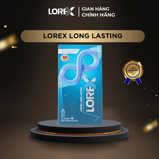 Bao cao su Lorex Long Lasting kéo dài thời gian, size 52mm, 10 bao/hộp