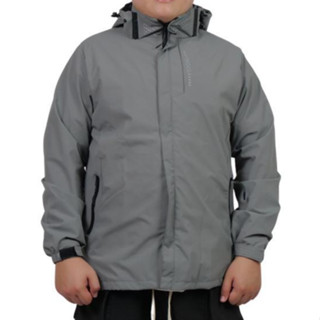 Áo gió tráng bạc màu xám BS COUTURE chống nước chống gió cho cân nặng từ 70-150kg bigsize cho nam nữ
