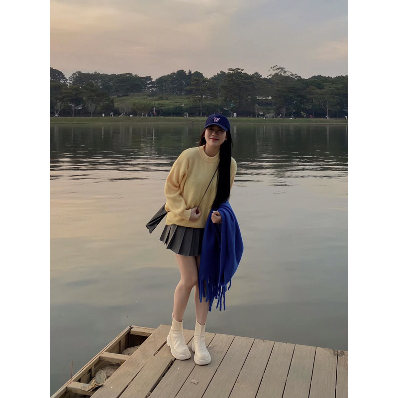 Áo len trơn mịn hàn quốc