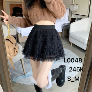 ( hàng có sẵn ) Váy đen nữ xếp tầng L0048 ( hàng Quảng Châu)