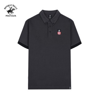 Beverly Hills Polo Club-Áo polo Ngắn tay Nam Slim Fit Xám Pha phối-PMSSW23TL0015