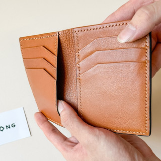 Ví da nam Vuông Shop®️ Vachetta ngăn thẻ xéo góc