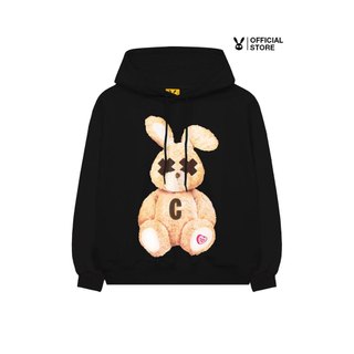 Áo Khoác Nỉ Bad Rabbit LOVEABLE RABBIT HOODIE BLACK - Local Brand Chính Hãng