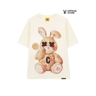 Áo Thun Unisex Bad Rabbit KISS ME RABBIT TEE CREAM 100% Cotton - Local Brand Chính Hãng