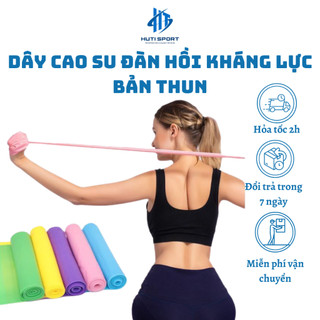  Dây Cao Su Đàn Hồi Kháng Lực Bản Thun Tập Gym Yoga Pilates Thể Lực 1.5 Thera band Dây Kháng Lực Phụ Kiện Tập Gym Nữ 