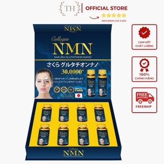 Nước uống collagen nmn chính hãng nhật bản trắng da, mờ nám xóa tàn nhan - glutathione nano - hộp 8 chai