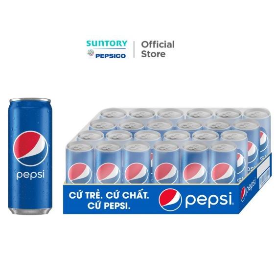 Thùng Nước Ngọt Có Gaz 7up/Pepsi (320ml/lon) (24 lon)
