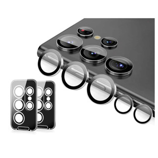 Cường lực Camera S22 Ultra / S23 Ultra / S24 Ultra Kuzoom AR - Lens bảo vệ trong suốt - Viền mỏng - Có khung dán