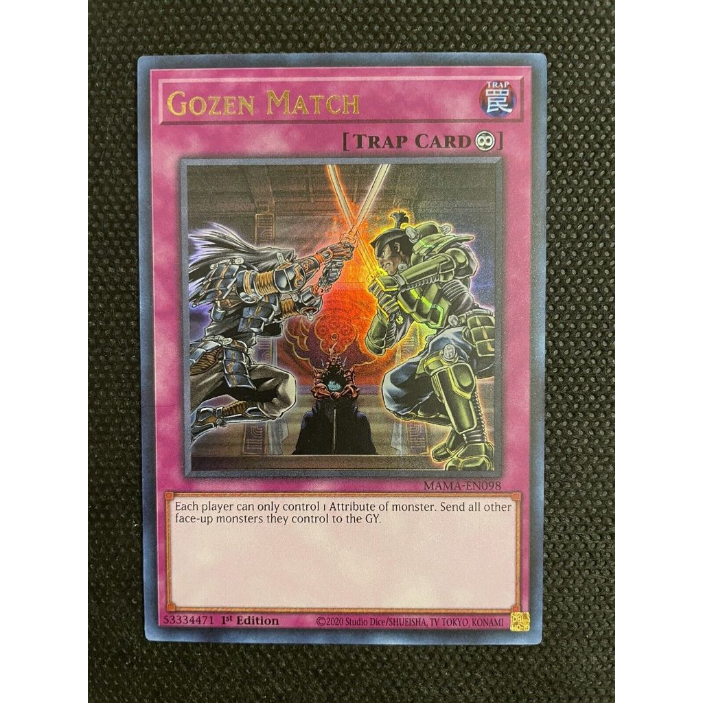 super Ultra Rare [ Dưa Hấu Yugioh ] Lá bài thẻ Gozen Match trap