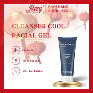 Sữa Rửa Mặt The Menco Cool Facial Gel 60-120ml Kiềm Dầu, Ngăn Ngừa Mụn, Cấp Ẩm Dành Cho Nam Giới