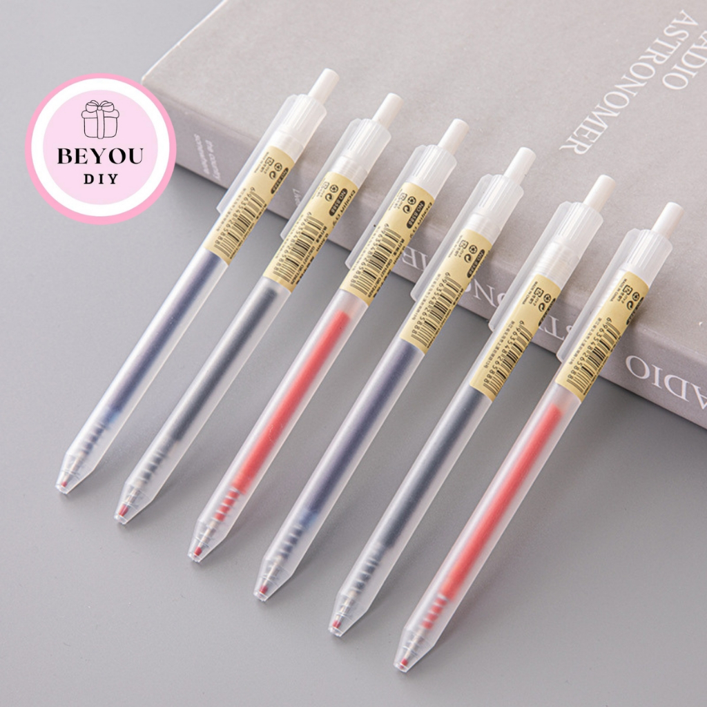 Bút Bi Bấm Mực Gel Ngòi 0.5m, Bút Viết Chữ Đẹp - BEYOU