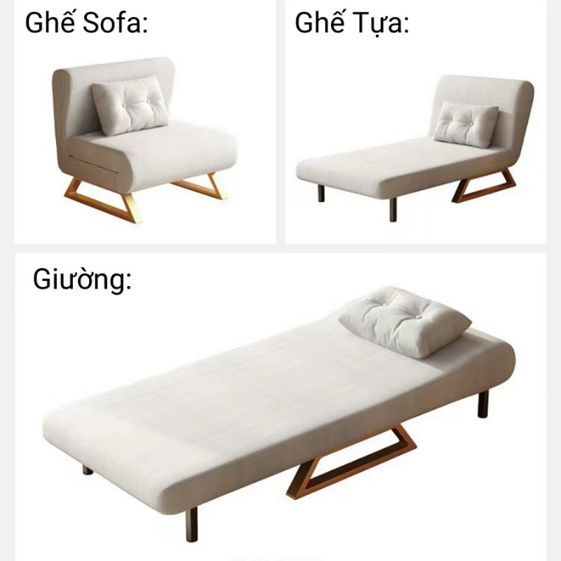 Ghế Sofa Giường Gấp Gọn Đa Năng 3 Trong 1, Sofa Giường Decor Thông Minh Chất Liệu Nhung Nỉ Thoáng Khí Cao Cấp Hapo | BigBuy360 - bigbuy360.vn