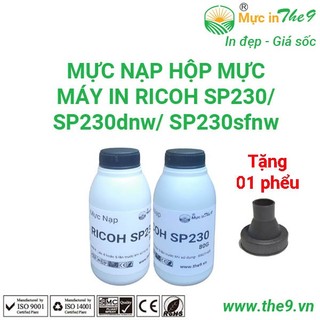 Combo 2 chai mực nạp ricoh sp230/ sp230dnw/ sp230sfnw đậm nét